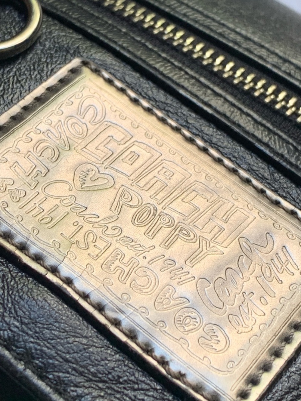 Coach Poppy Leather Purse Small Graffiti Embossed Animal Print - Picture 8 of 14